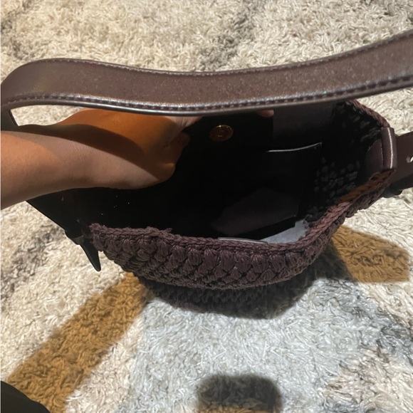 Zara raffia & leather bag - Picture 4 of 4